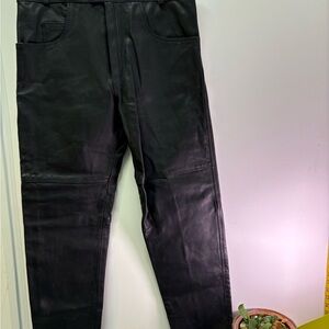 Black Leather Pants